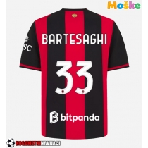 Moške Nogometnih dresov AC Milan Davide Bartesaghi #33 Domači 2026-27 Kratki rokavi